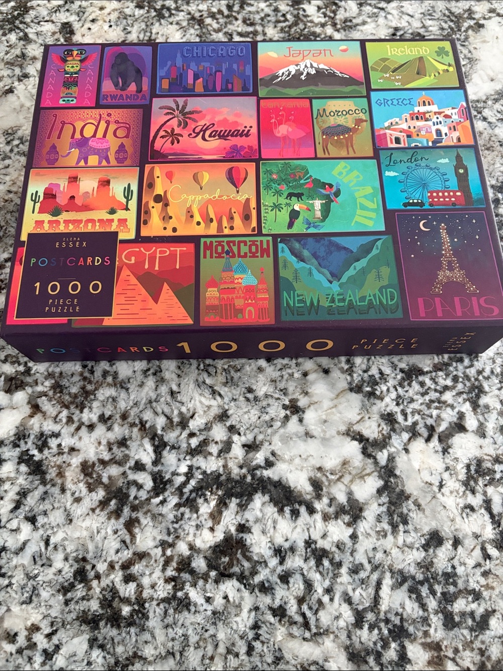 Postcards 1000-Piece Jigsaw Puzzle - Multicolor